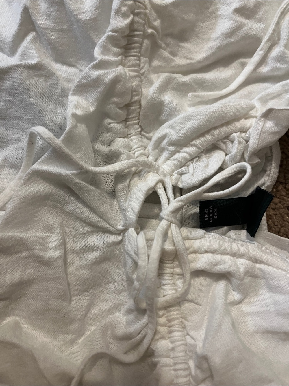 wild fable White Drawstring Ruffle Cami - Picture 3 of 6